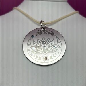 Silver Lotus Pendant Necklace